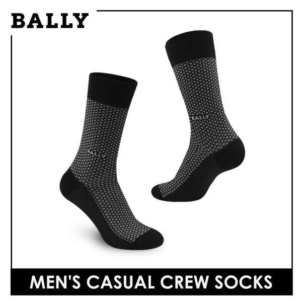Bally Men's Mercerized Light Performance Dress Crew Socks 1 Pair YMM3201