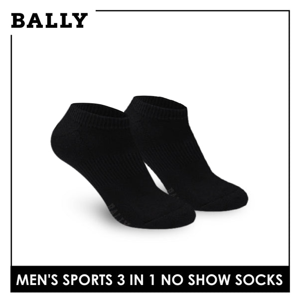 Bally Men's Premium Cotton Thick Sports No Show Socks 3 pairs in a pack YMSKG1