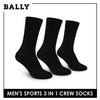 Bally Men's Premium Cotton Thick Sports Crew Socks 3 pairs in a pack YMSKG3