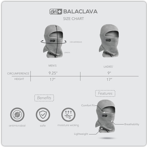 Dri Plus x Idol Men’s S-ADV Multifunctional Moisture Wicking Balaclava 1 piece IMDUMB1