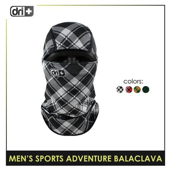 DRI+S-ADV Men's Dapper Plaid Washable Moisture Wicking Balaclava 1 piece DUMB521