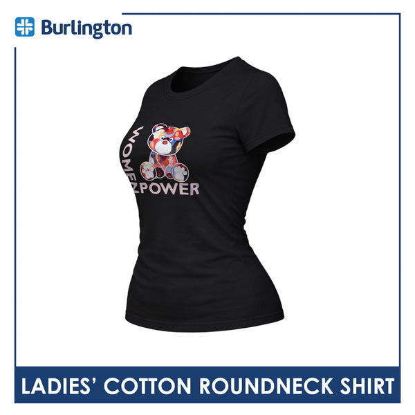 Burlington Ladies' Cotton Bearlington Women’s Month Roundneck Shirt 1pc TBLDSRWM3