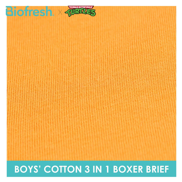 Biofresh | TMNT Boys’ Antimicrobial Cotton Boxer Brief 3 pieces in a pack NTBBBG532