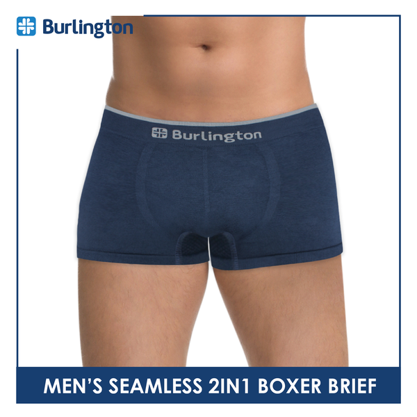 Burlington Men's Nylon 2IN1 Boxer Brief OGTMBBG17 (Limited Time Offer)