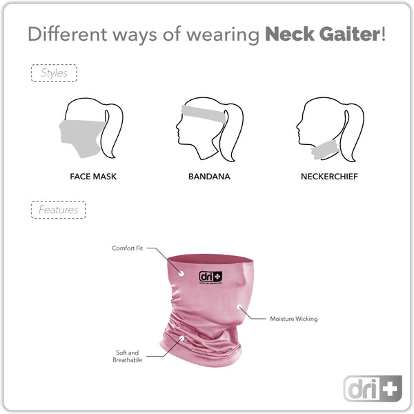 Dri Plus DLGAIT01 Women's Multi-Functional Neck Gaiter 1 pc (free size) (4795580252265)
