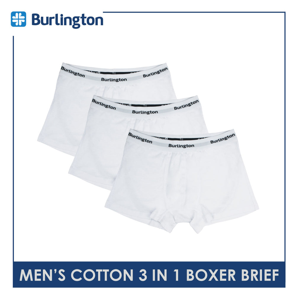 Burlington Men's Cotton Boxer Brief 3 pieces in a pack GTMBBG15