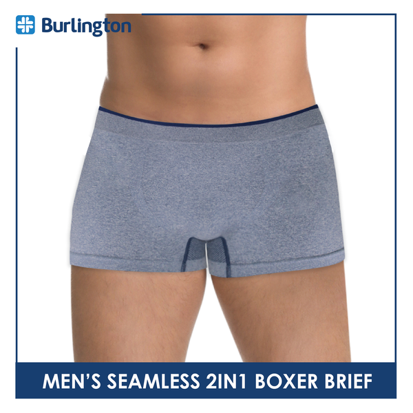 Burlington Men's Nylon 2IN1 Boxer Brief OGTMBBG17 (Limited Time Offer)
