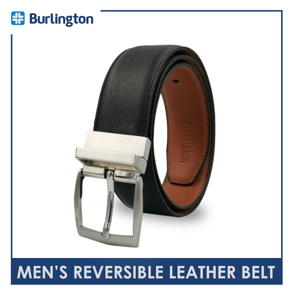 Burlington JMBLC0205 Men's Reversible Buckle Cowhide Genuine Leather Formal belt 1 piece (size 34 - 42 inches) (6596534501481)