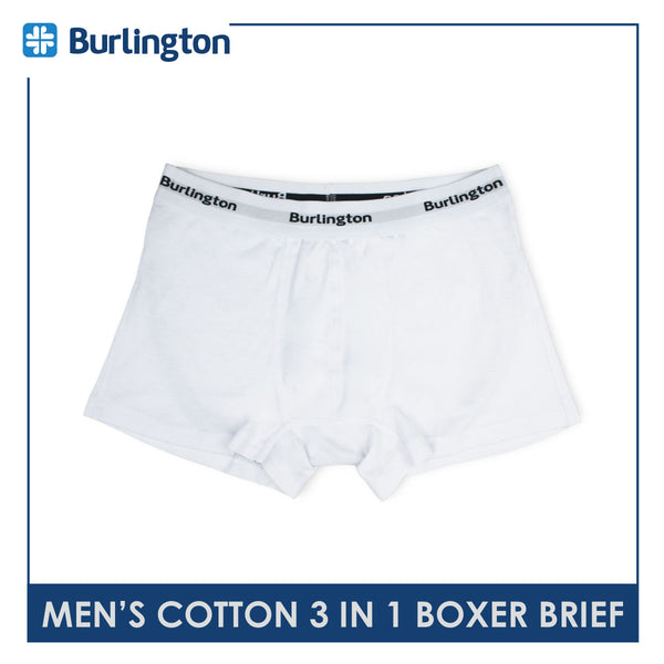 Burlington Men's Cotton Boxer Brief 3 pieces in a pack GTMBBG15
