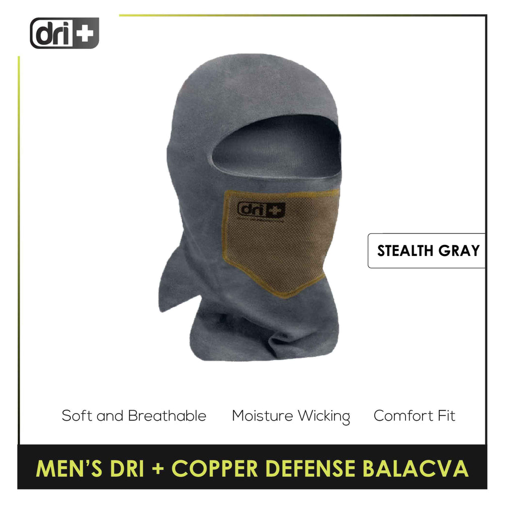 Dri Plus DMCDBALA1101 Men's Washable Multi-Functional Sweat Wicking Balaclava 3D Copper Defense 1 piece (free size)