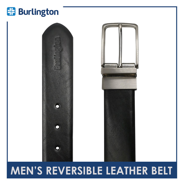 Burlington JMBLC0207 Men's Reversible Buckle Cowhide Genuine Leather Formal belt 1 piece (size 34 - 42 inches) (6596536205417)