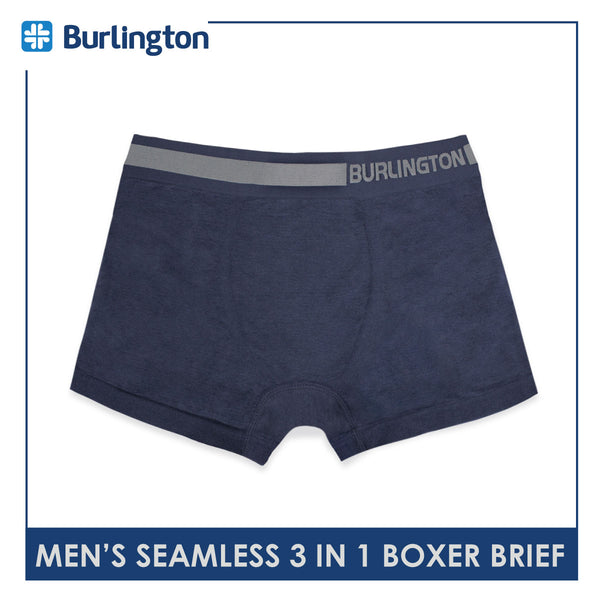 Burlington Men's Seamless Boxer Brief 3 pieces in a pack GTMBBG18