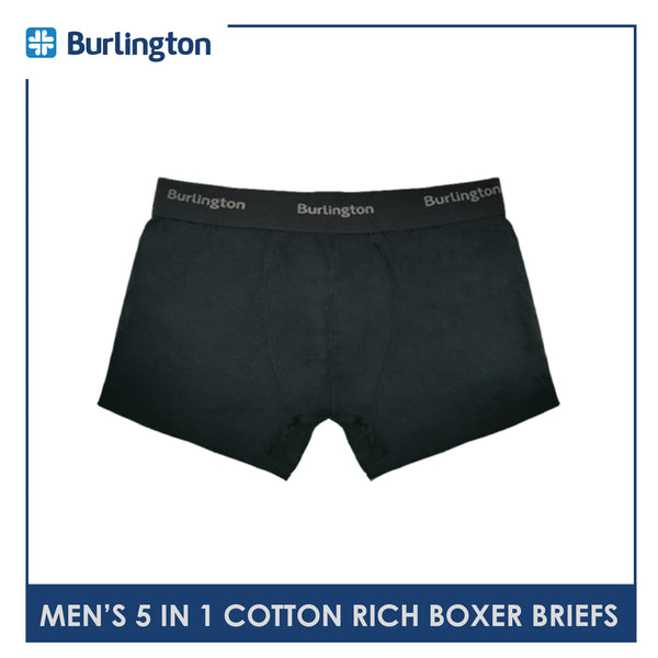 Burlington OGTMBBG1 Men's Cotton Rich Boxer Briefs 5 pieces in a pack (4790648438889)