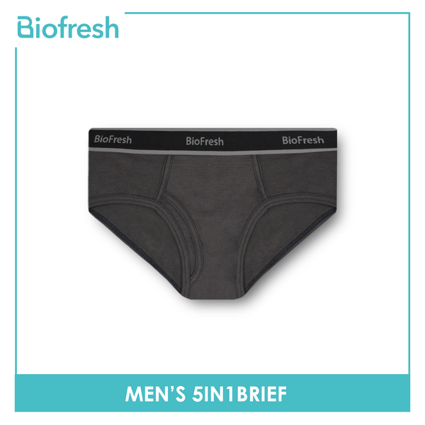 Biofresh Men's Antimicrobial Cotton Brief 5 pieces in 1 pack OUMBSG1 (Limited Time Offer)