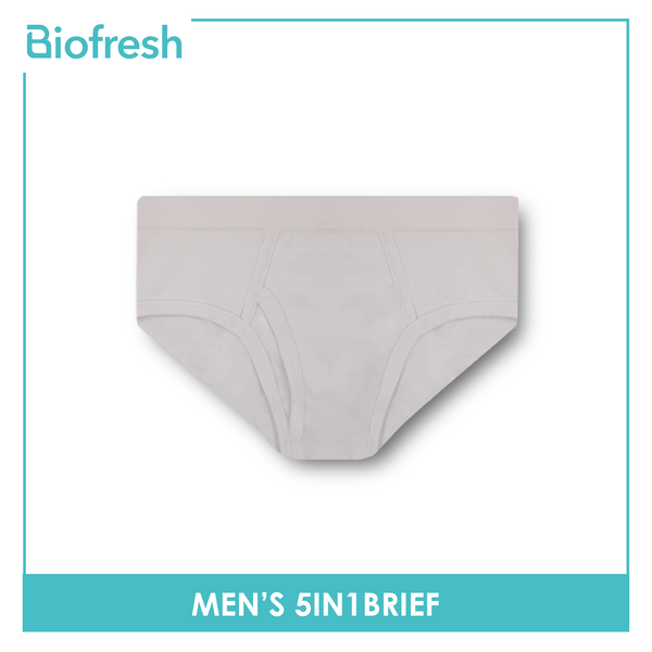 Biofresh Men's Antimicrobial Cotton Brief 5 pieces in 1 pack OUMBSG1 (Limited Time Offer)
