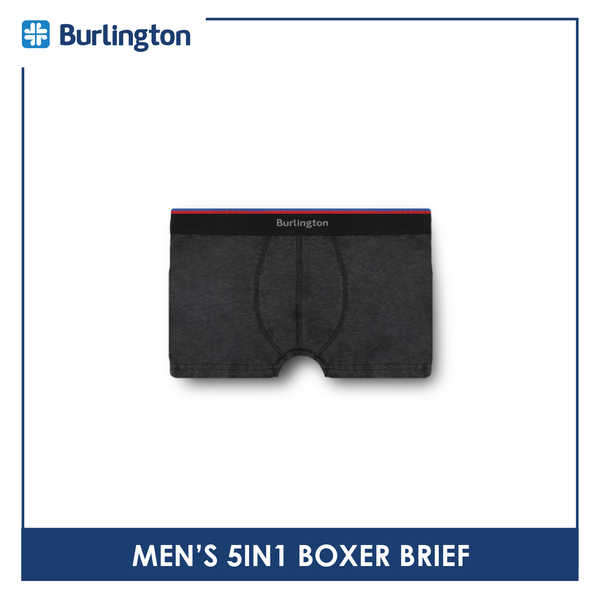 Burlington Men's OVERRUNS Cotton 5 pieces in a pack Boxer Brief OGTMBBGCO (Limited Time Offer)
