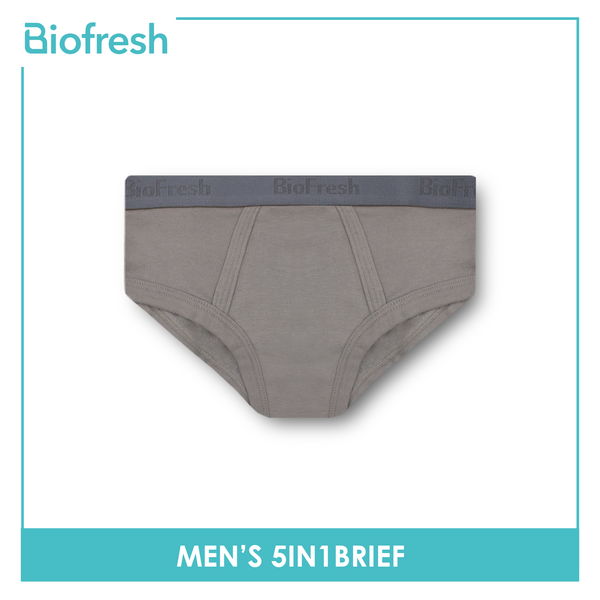 Biofresh Men's Antimicrobial Cotton Brief 5 pieces in 1 pack OUMBSG1 (Limited Time Offer)