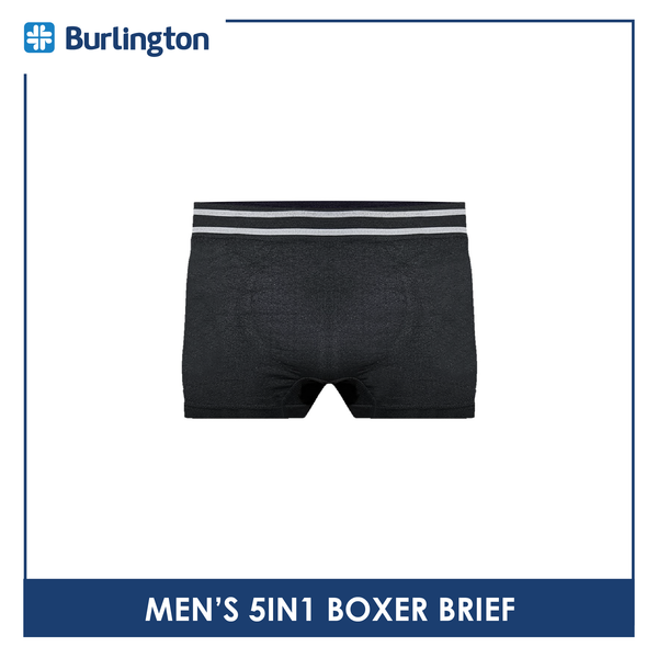 Burlington Men's OVERRUNS Cotton 5 pieces in a pack Boxer Brief OGTMBBGCO (Limited Time Offer)