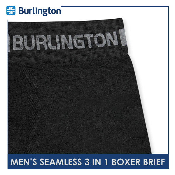 Burlington Men's Seamless Boxer Brief 3 pieces in a pack GTMBBG18