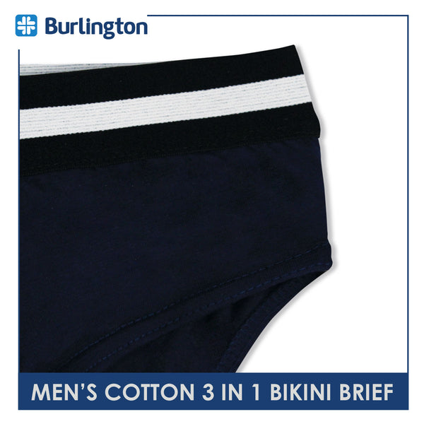 Burlington Men's Cotton Bikini Brief 3 pieces in a pack GTMBSG1