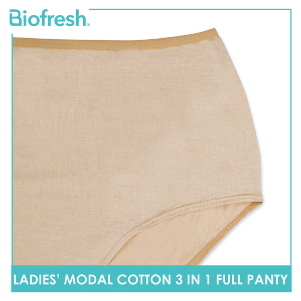 Biofresh Ladies' Antimicrobial Modal Cotton Full Panty 3 pieces in a pack ULPRG1101