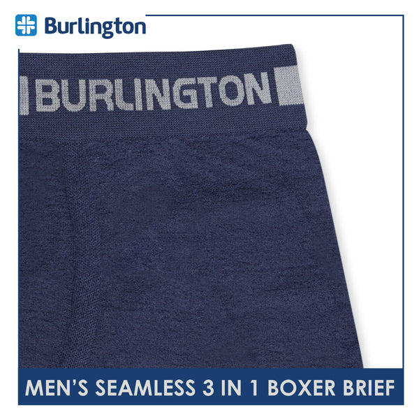 Burlington Men's Seamless Boxer Brief 3 pieces in a pack GTMBBG18