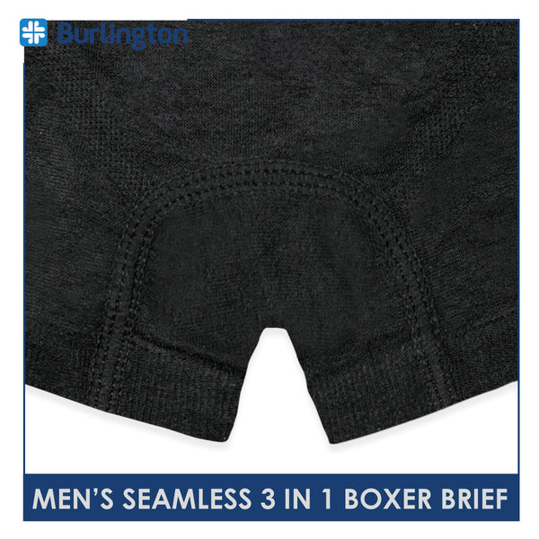 Burlington Men's Seamless Boxer Brief 3 pieces in a pack GTMBBG18