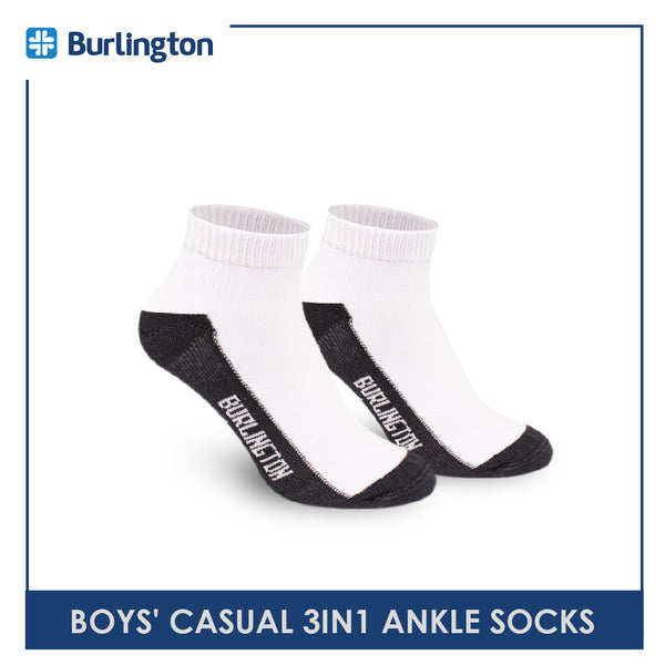 Burlington Boys' Children Cotton Light Performance Ankle Socks 3 pairs in a pack B5607