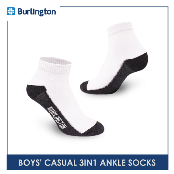 Burlington Boys' Children Cotton Light Performance Ankle Socks 3 pairs in a pack B5607