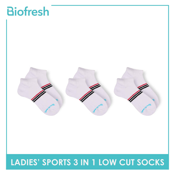 Biofresh Ladies' OVERRUNS Antimicrobial Thick Sports Socks 3 pairs in a pack BLRGCO1 (6672224780393)