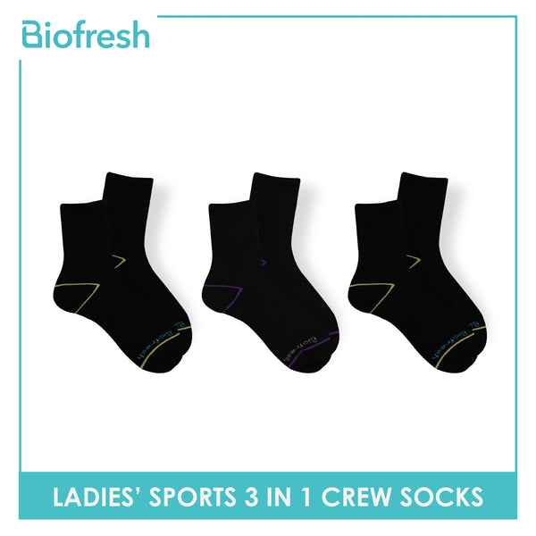 Biofresh Ladies' OVERRUNS Antimicrobial Thick Sports Socks 3 pairs in a pack BLRGCO1 (6672224780393)