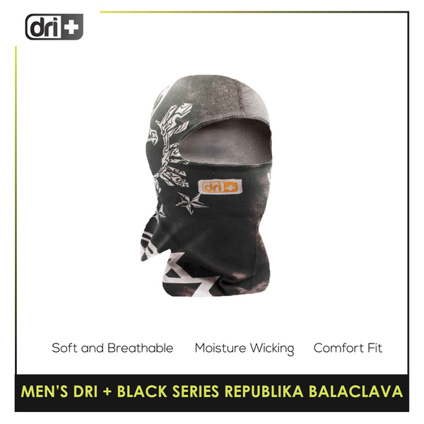 Dri Plus Men's Black Series Washable Multi-Functional Moisture Wicking Balaclava 1 piece DMREPUBALA1201 (Limited Edition)
