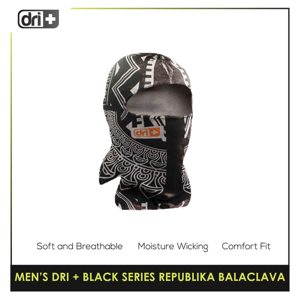 Dri Plus Men's Black Series Washable Multi-Functional Moisture Wicking Balaclava 1 piece DMREPUBALA1201 (Limited Edition)