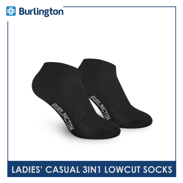 Burlington Ladies' Cotton Lite Thin Casual Low Cut Socks 3 pairs in a pack 620