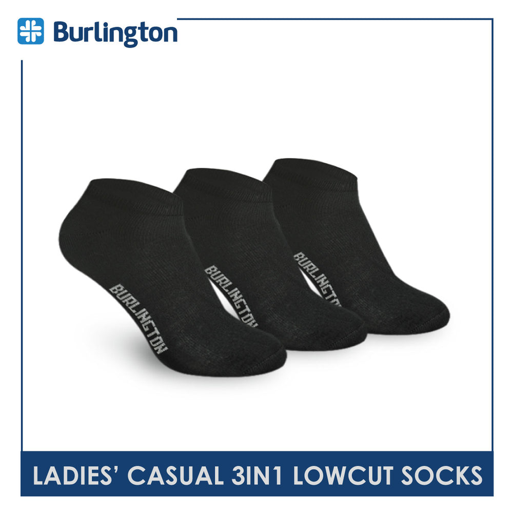 Burlington Ladies' Cotton Lite Thin Casual Low Cut Socks 3 pairs in a pack 620