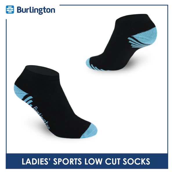 Burlington Ladies' Cotton Low cut Thick Sports Socks 3 pairs in a pack BLSS03 (Limited Time Offer) (6657183219817)