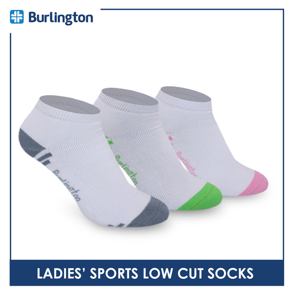Burlington Ladies' Cotton Low cut Thick Sports Socks 3 pairs in a pack BLSS03 (Limited Time Offer) (6657183219817)