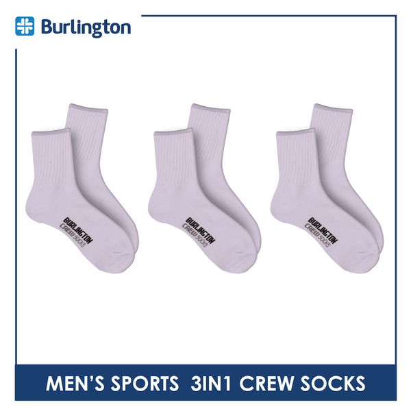 Burlington Men's OVERRUNS Cotton Thick Sports Socks 3 pairs in a pack BMSCO1 (6671269462121)