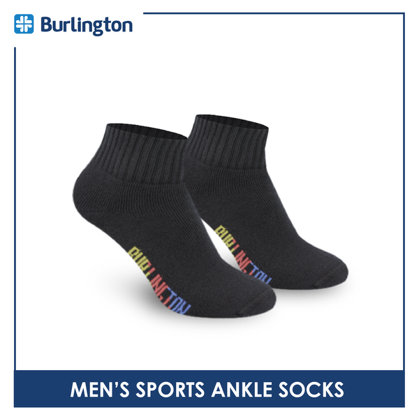 Burlington Men's Cotton Ankle Thick Sports Socks 3 pairs in a pack BMSS03 (Limited Time Offer) (6657272316009)