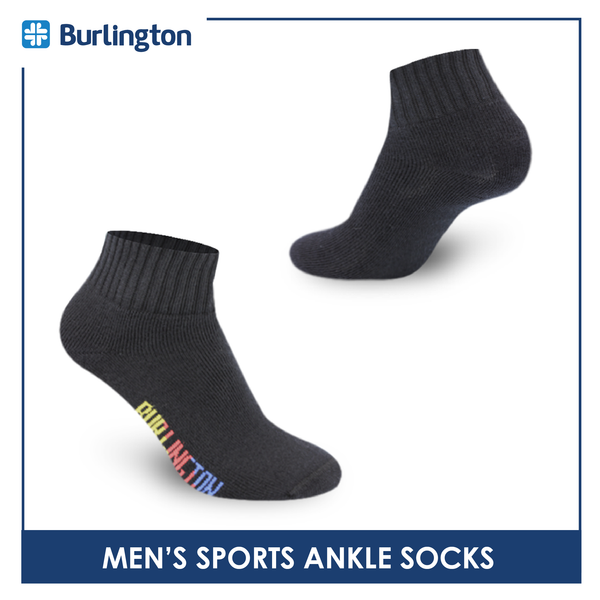 Burlington Men's Cotton Ankle Thick Sports Socks 3 pairs in a pack BMSS03 (Limited Time Offer) (6657272316009)