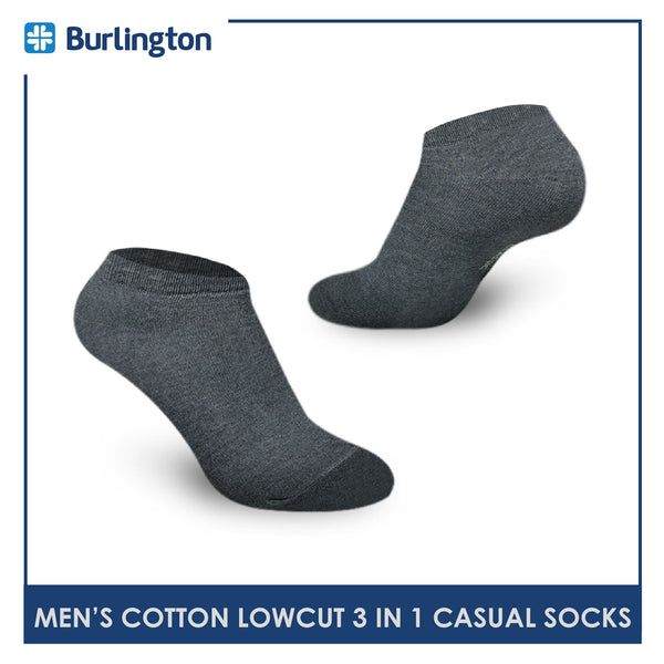 Burlington 140 Men's Cotton Low Cut Casual Socks 3 pairs in a pack (4357851447401)