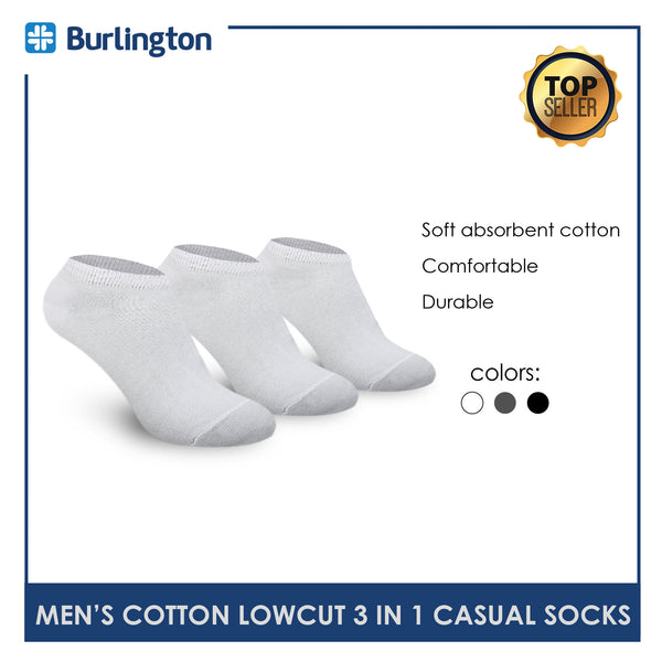 Burlington 140 Men's Cotton Low Cut Casual Socks 3 pairs in a pack (4357851447401)
