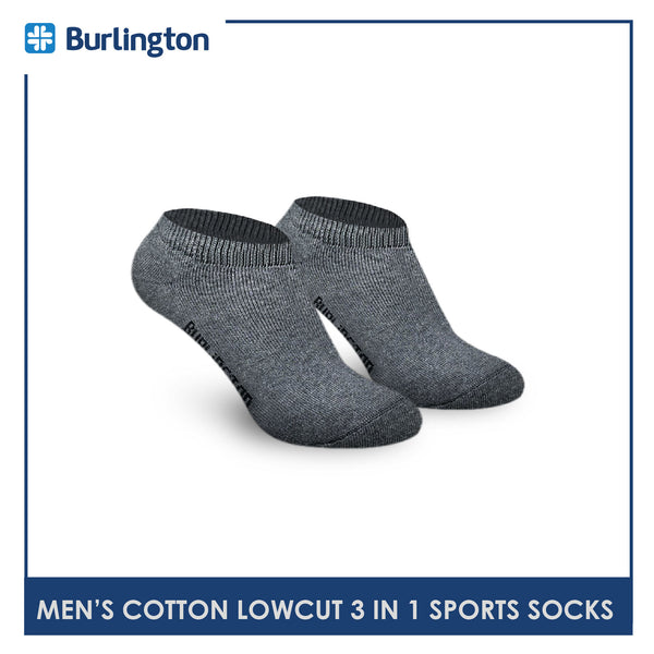 Burlington 0219 Men's Thick Cotton Low Cut Sports Socks 3 pairs in a pack (4357849546857)