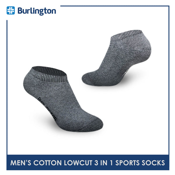 Burlington 0219 Men's Thick Cotton Low Cut Sports Socks 3 pairs in a pack (4357849546857)