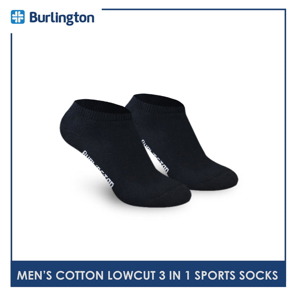 Burlington 0219 Men's Thick Cotton Low Cut Sports Socks 3 pairs in a pack (4357849546857)
