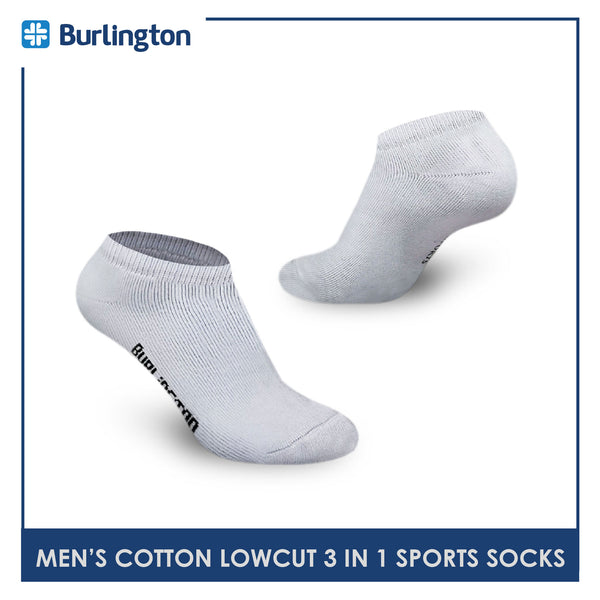 Burlington 0219 Men's Thick Cotton Low Cut Sports Socks 3 pairs in a pack (4357849546857)