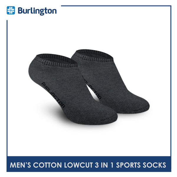 Burlington 0219 Men's Thick Cotton Low Cut Sports Socks 3 pairs in a pack (4357849546857)