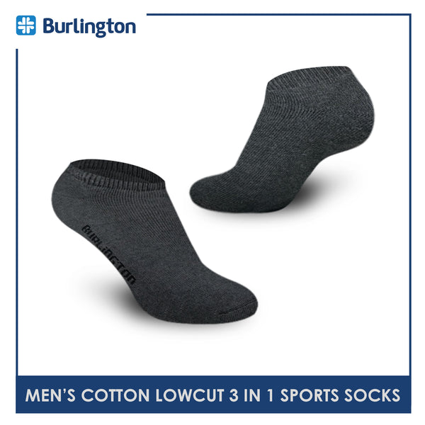 Burlington 0219 Men's Thick Cotton Low Cut Sports Socks 3 pairs in a pack (4357849546857)