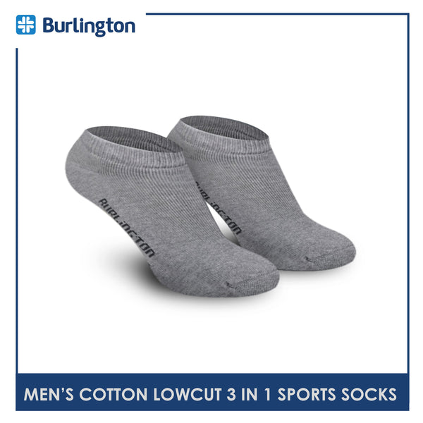 Burlington 0219 Men's Thick Cotton Low Cut Sports Socks 3 pairs in a pack (4357849546857)