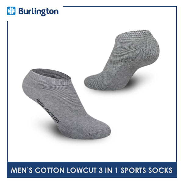 Burlington 0219 Men's Thick Cotton Low Cut Sports Socks 3 pairs in a pack (4357849546857)